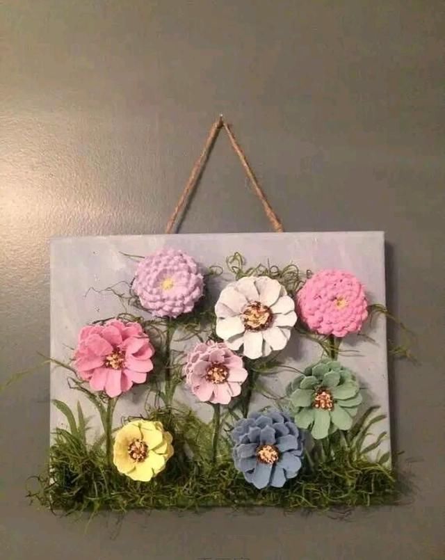 美呆了,"松果"也能做出别致花朵!