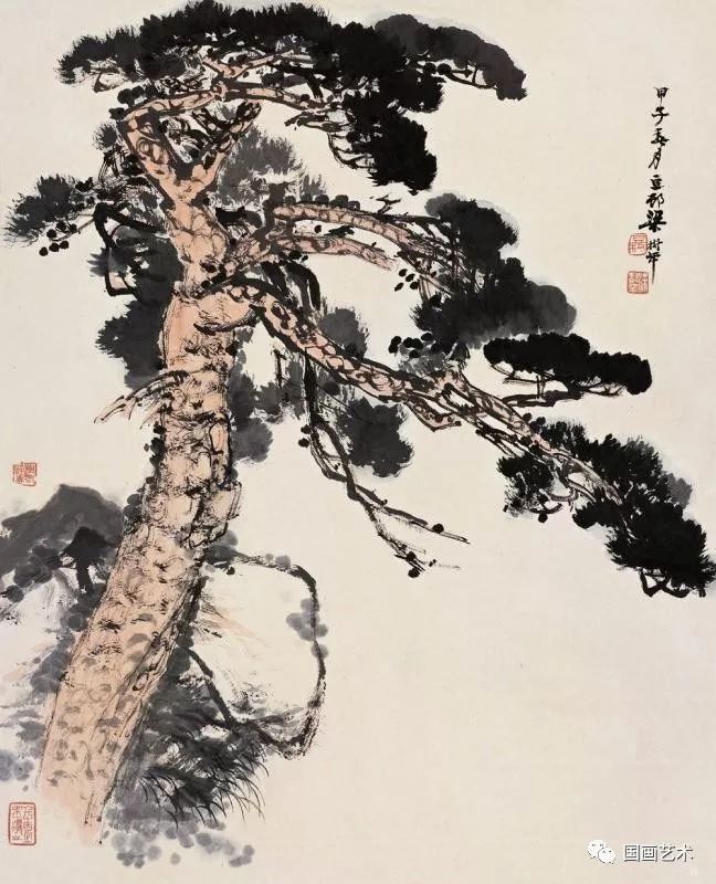 跟名家学国画:梁树年大师讲解松树画法