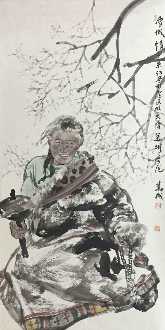 功力深厚,水墨淋漓中国人物画名家王万成写意人物作品