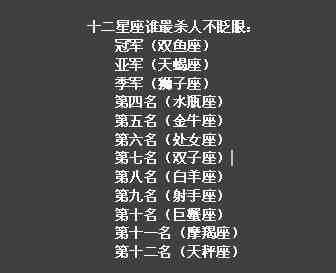 12星座谁最杀人不眨眼?果然还是双鱼凶残!