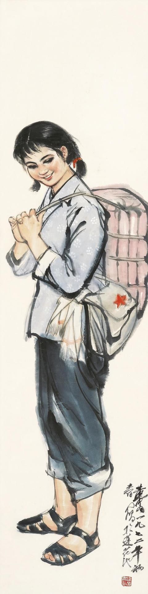 著名画家们的红色经典国画作品