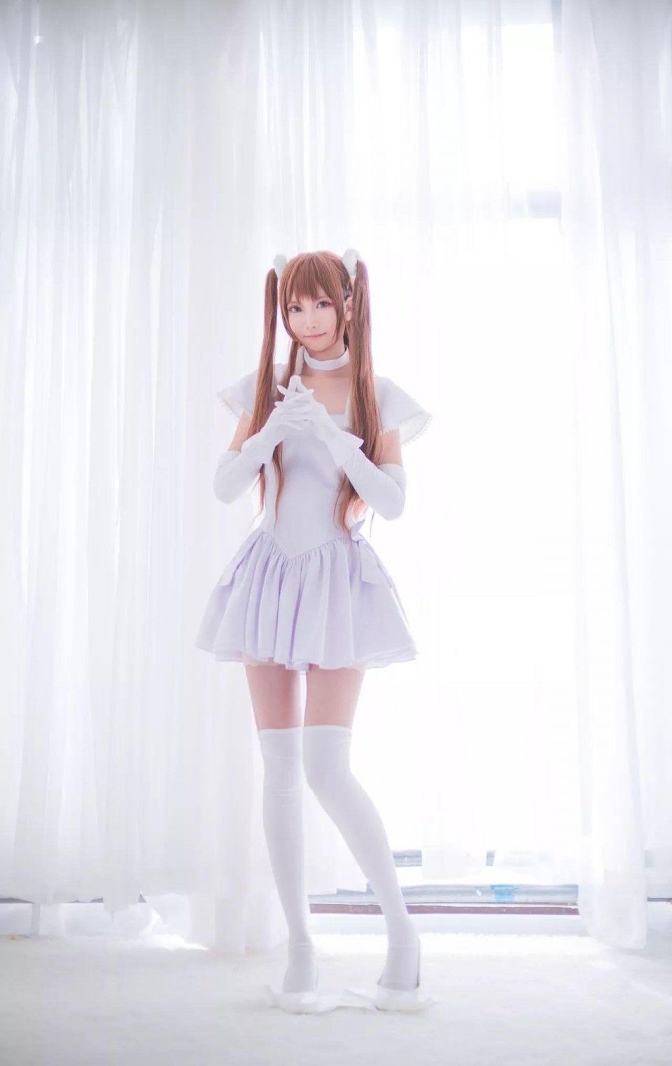 白色相簿2:白丝长腿好身材 小木曾雪菜cos 好美好美!