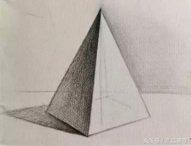 干货|素描石膏四棱体的画法