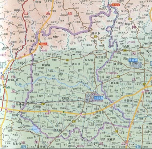 河南省的一个县级市,古称覃怀,野王,河内,今名源于临县一个村