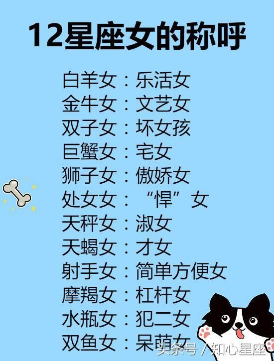 12星座女的称呼,水瓶座:犯二女喜欢金牛座的她图片