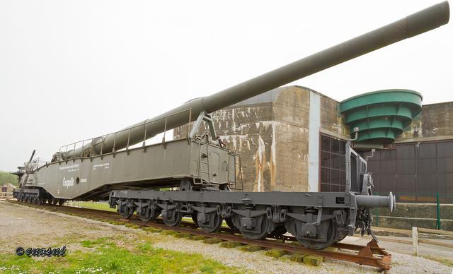 二战德k5超重型铁道炮 一发炮弹500斤