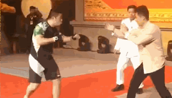 首先你必须要尊重每个敢于在实战中pk的武术家,最起码他们勇气可嘉.