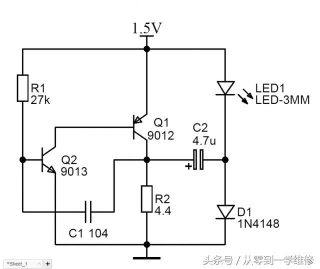 主体结构还是前两天发的那个互补型自激音频振荡器线路,看下图和上图