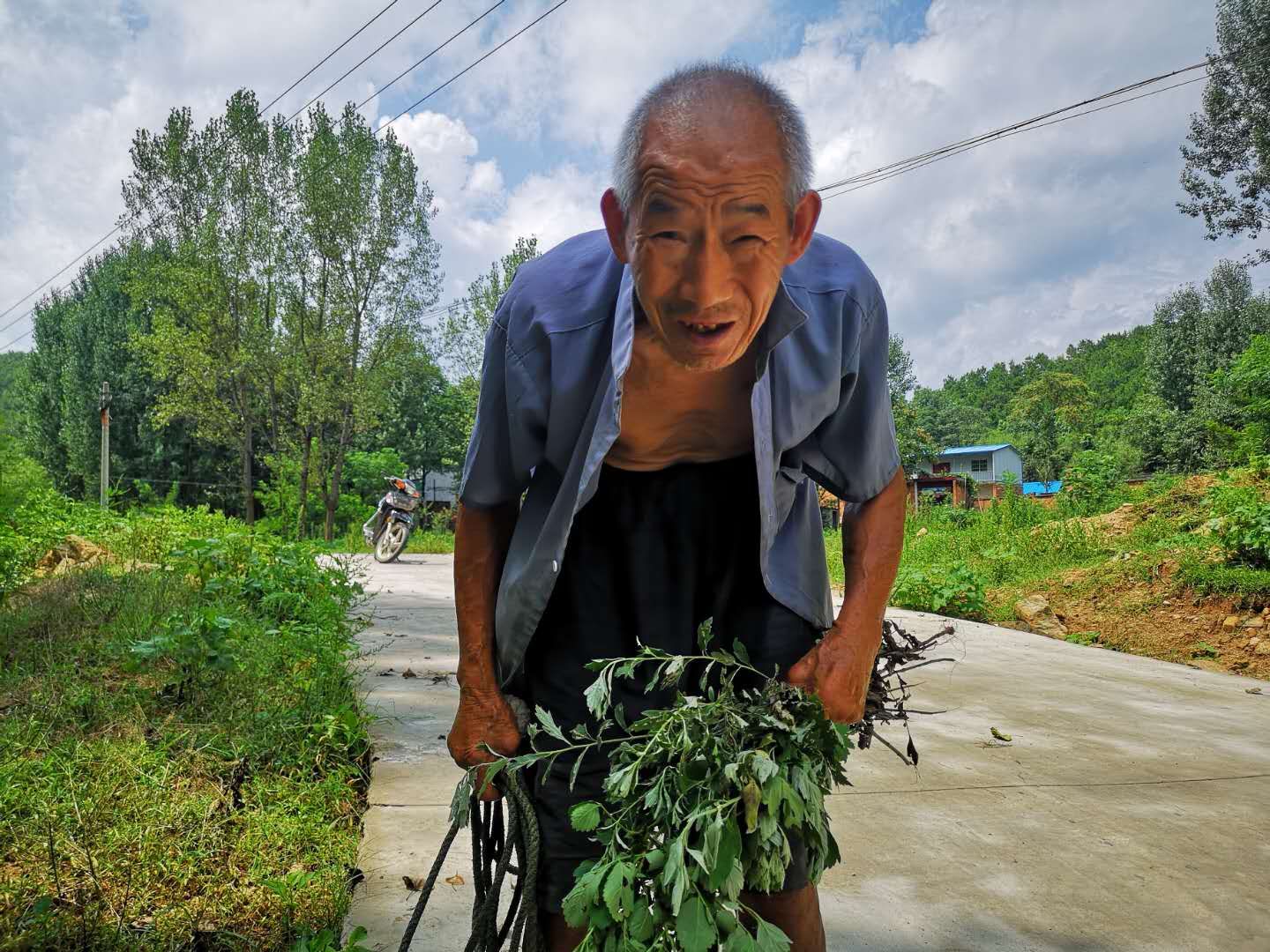 农村89岁的张大爷,家里两个儿子三个闺女为什么还要去地里放牛?