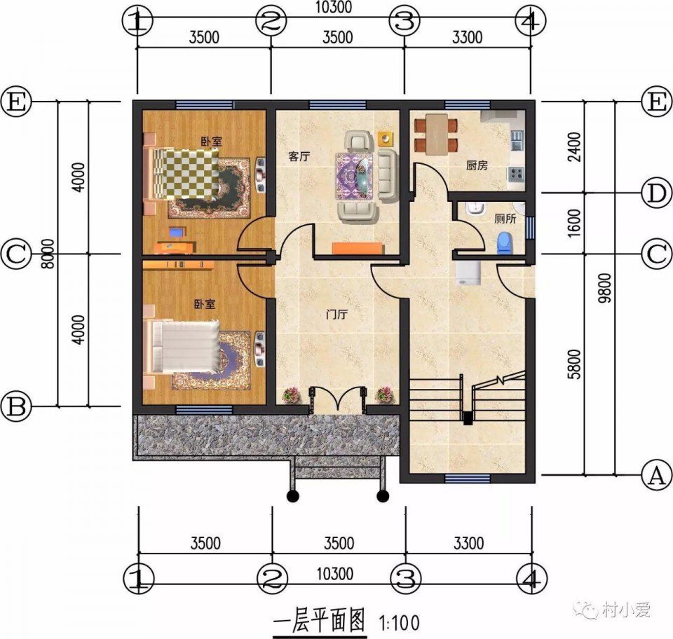 10x8m田园式农村别墅,在大自然中安家,品悟"成熟"的美丽