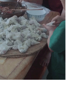 奶奶带大的孙子,包饺子,馄饨都不在话下