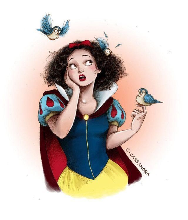 当迪士尼公主留长发后,白雪公主的头发都能筑鸟巢了