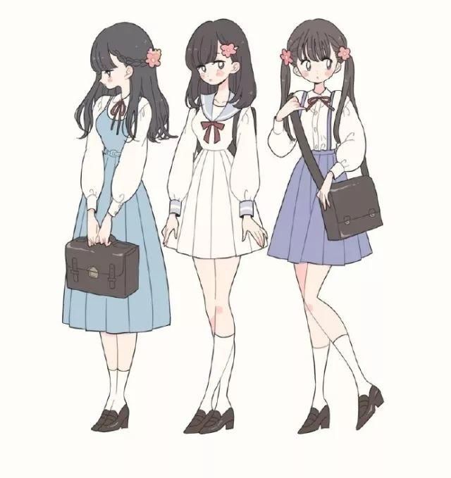 在大多数人的印象中 jk制服好像只有几种模样 可在画师kumanoi的世界