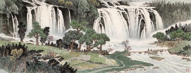 廖崧越 《高山流水寻知音》180×70cm