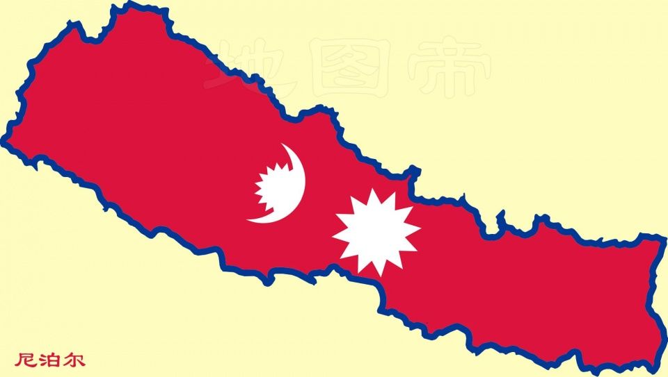 (图-尼泊尔地图国旗)