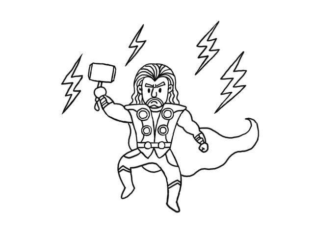 雷神简笔画