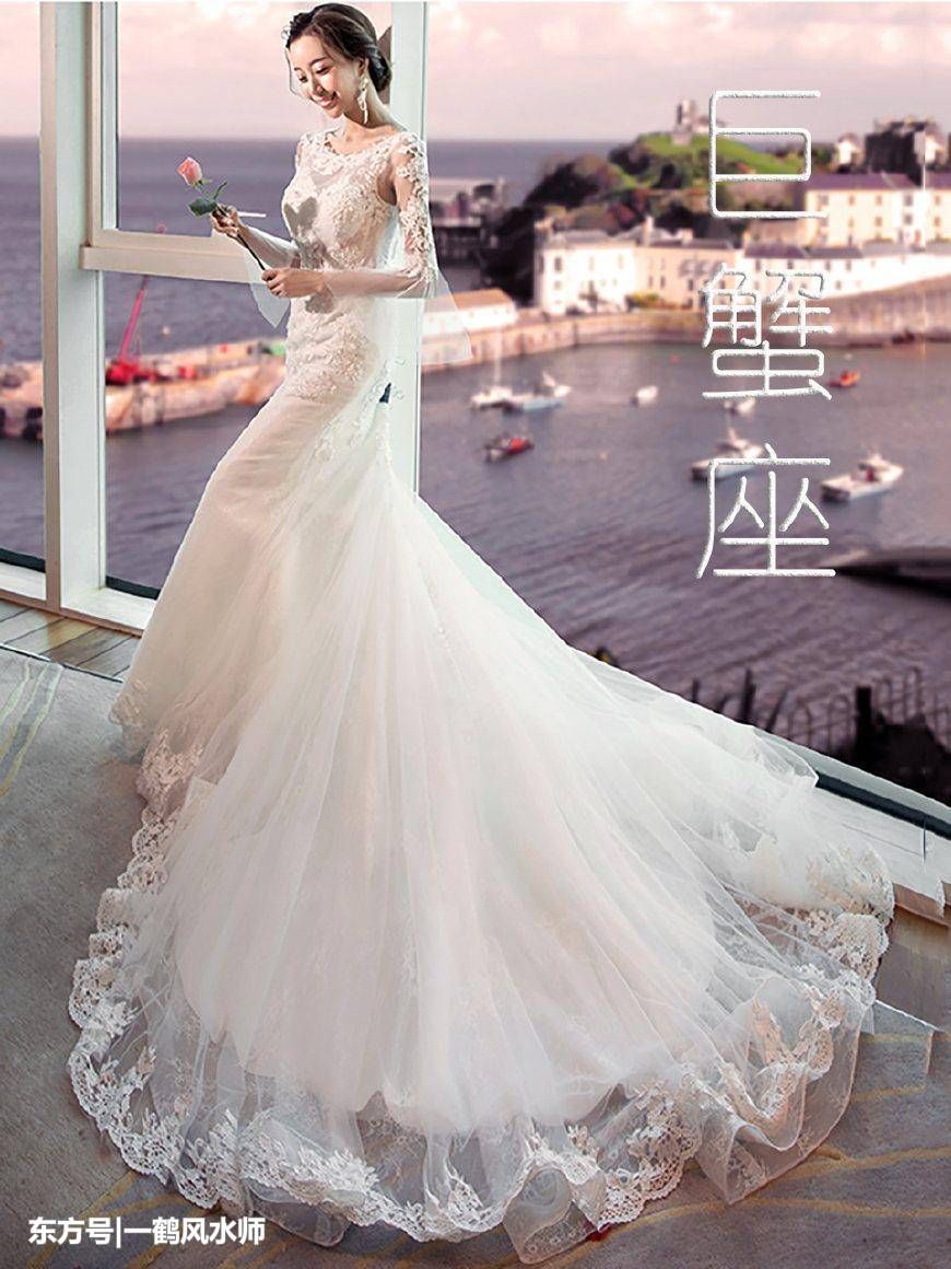 12星座最唯美的专属收腰鱼尾婚纱,天秤座大气,狮子座高贵