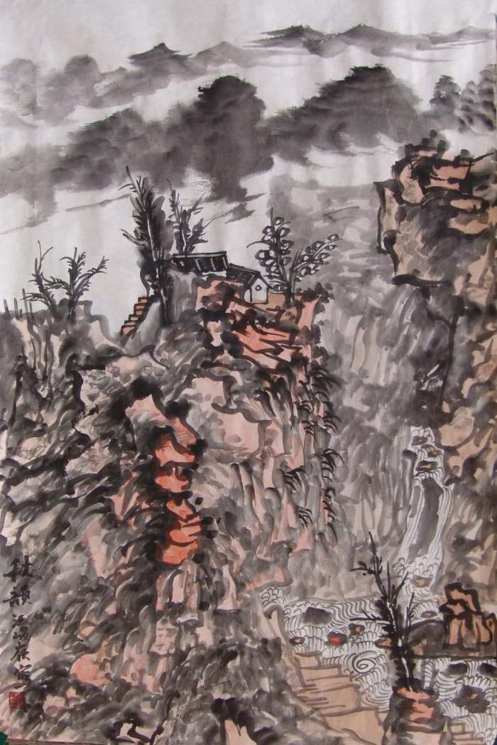 笔墨精致, 风格朴实——汪峻岭的山水画