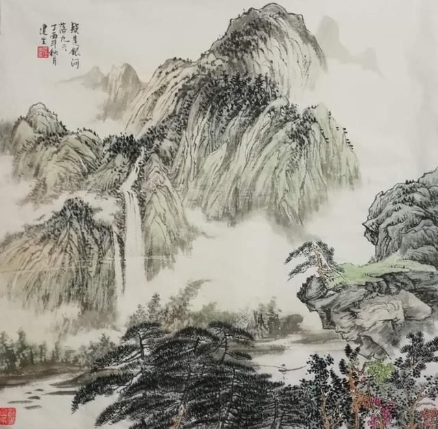 著名画家贾建生山水画欣赏