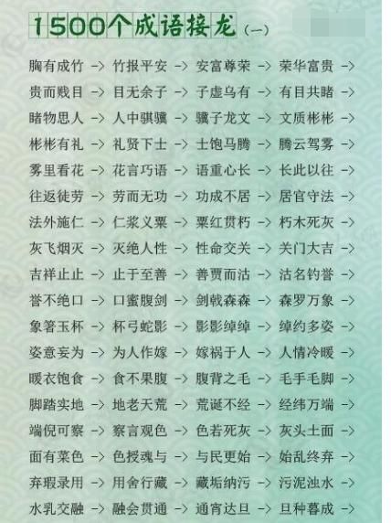 提高语文成绩,老师就特意为大家总结了一份关于我们成语接龙的学习