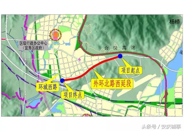 安庆又将新增一条城市快速路,全长5公里,双向八车道 辅道.