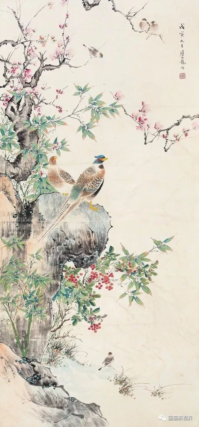 颜伯龙(1898—1954)民国时期北方京津画派著名的花鸟画家,工山水,人物