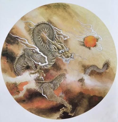名家:顾青蛟绘中国龙,古法与创作交相为用,笔意传神,上佳作品