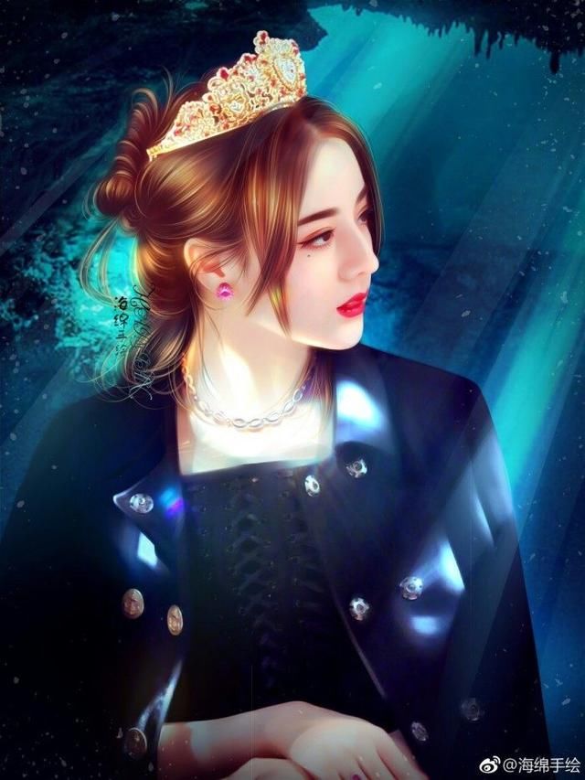 戴皇冠手绘最美女星,赵丽颖垫底,热巴不敌杨颖,第一位