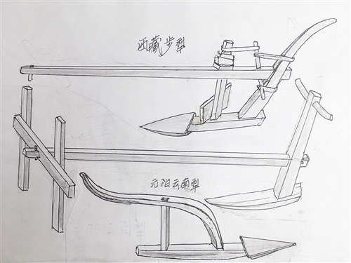 农具,炊具,家具,研磨工具……他笔下的旧时家什器具,栩栩如生.