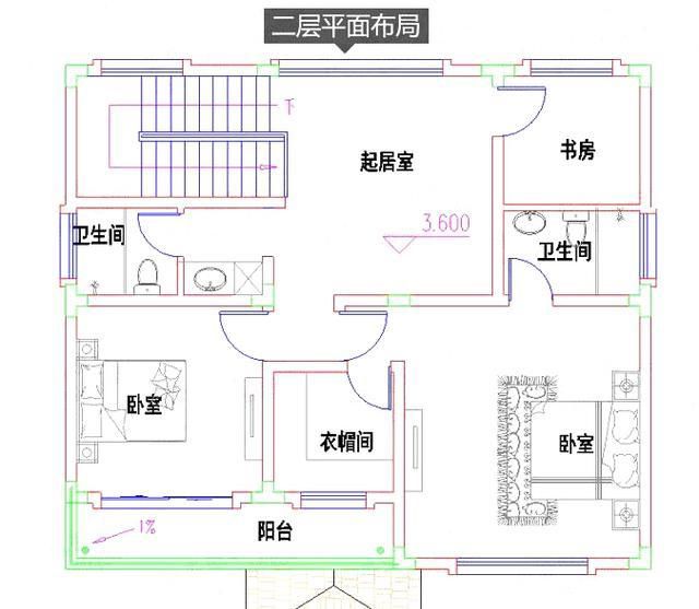 20万二层90平方米农村小别墅设计图