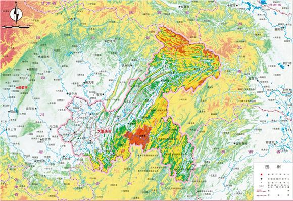 武隆地形图.重庆市规划局供图 华龙网发