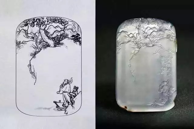 翡翠山水牌:观一方山水,品一方美玉!