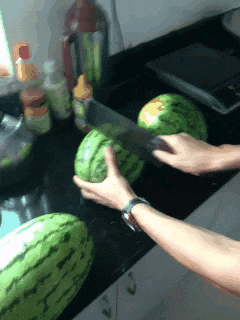 前几天买的西瓜……冬瓜伪装的吧!