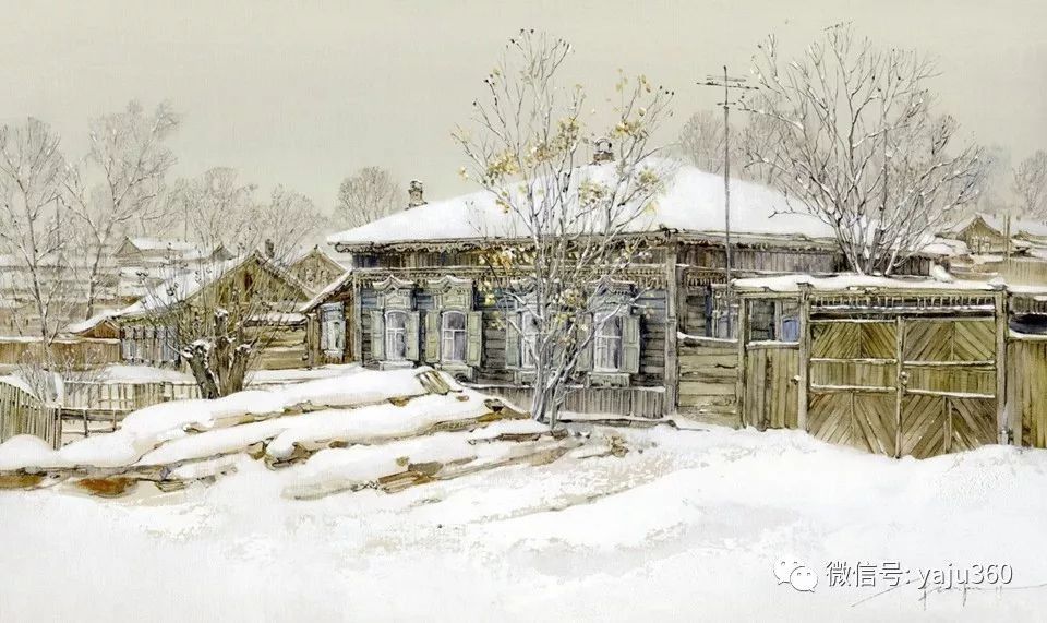 油画世界:俄罗斯的雪景油画欣赏