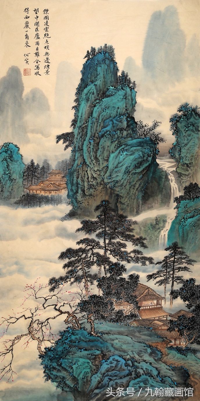 何实山水画欣赏:以诗入画,意象万千!