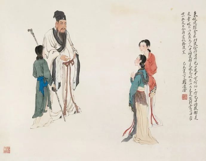 大师刘凌沧工笔重彩人物画欣赏