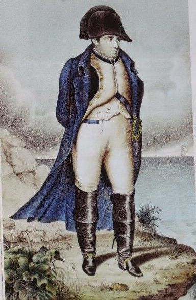 拿破仑于1814年退位,随后被流放至厄巴岛.