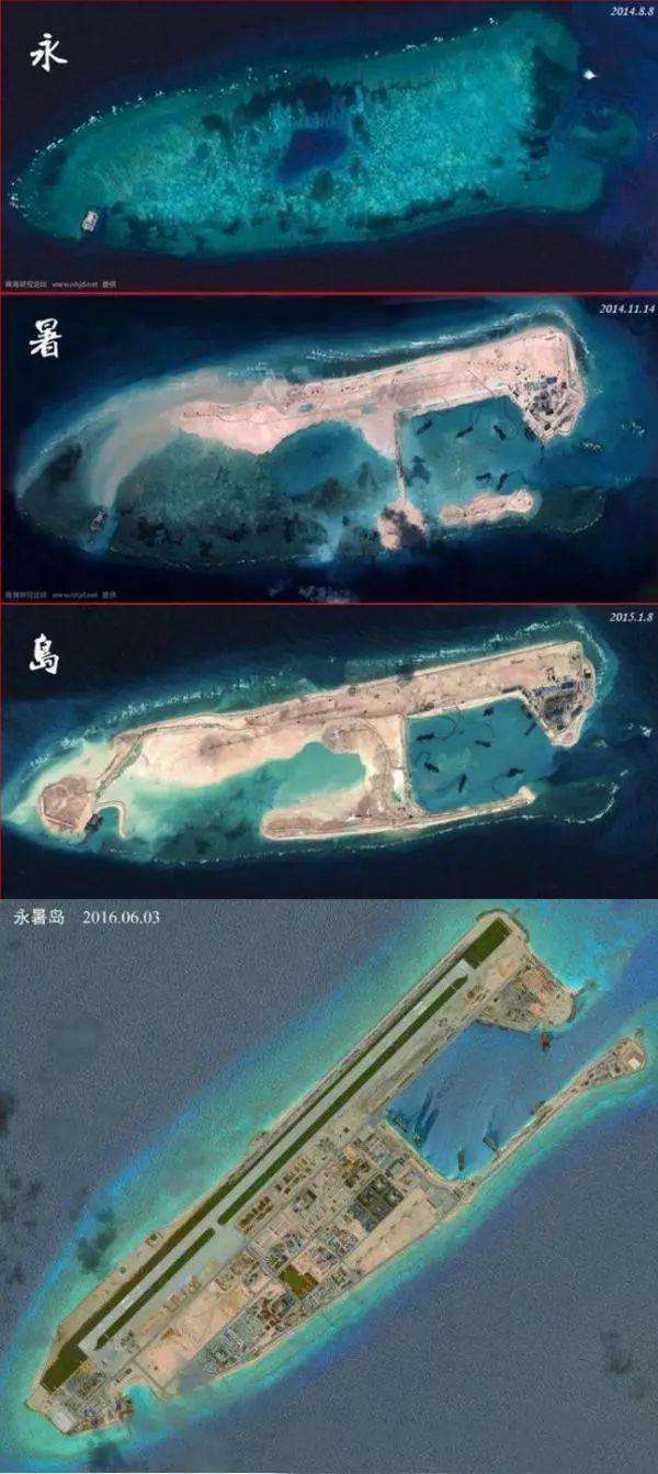 2013年开始,中国开始在永暑礁进行吹填作业,经过短短几年的吹填建设