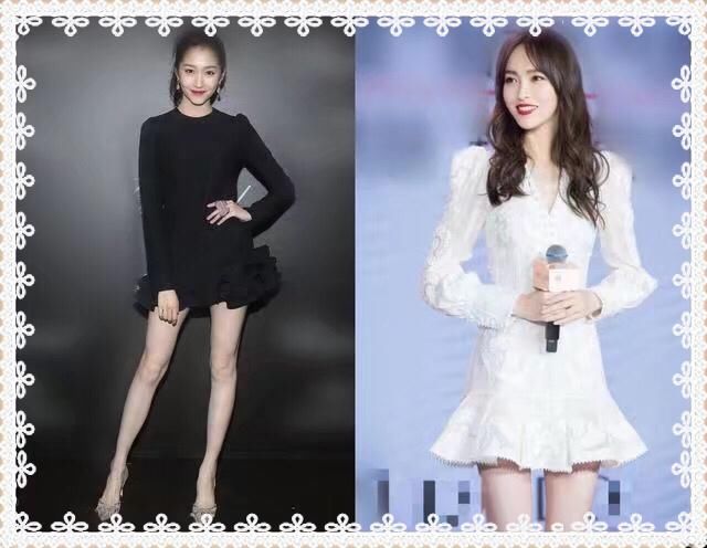 172唐嫣和173关晓彤同穿超短裙秀美腿,网友:真嫩,想摸