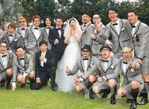 明星婚礼高颜值的伴郎团 陈小春,袁弘在列