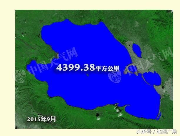 2016年9月青海湖面积4451.45平方公里.