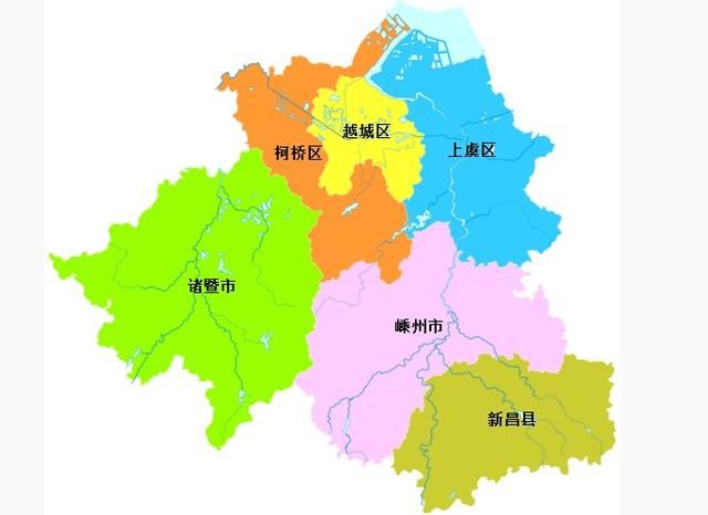 绍兴市地图 1,越城区