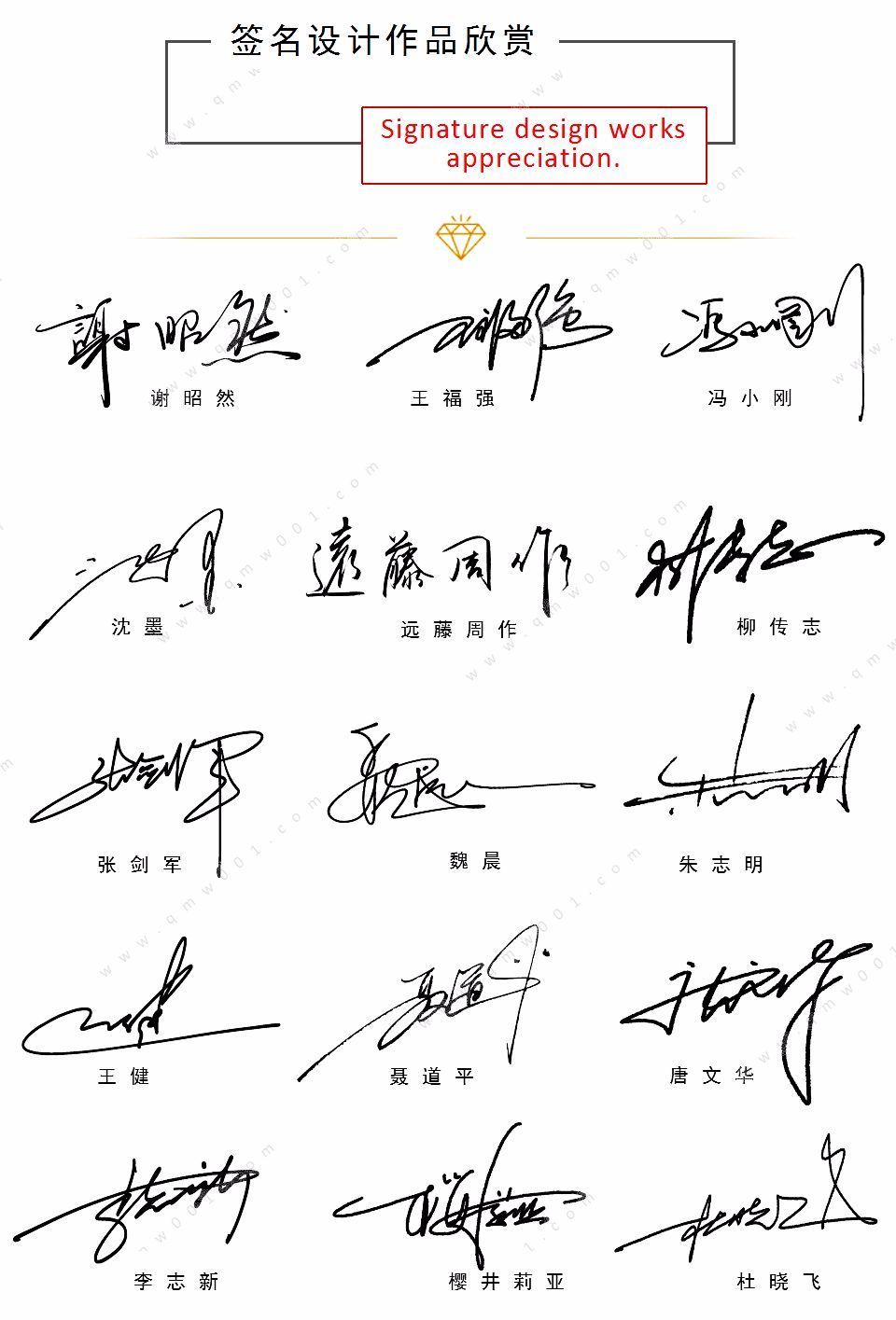 艺术签名丨签名设计丨连笔签名丨商务签名丨明星签名丨签名案例