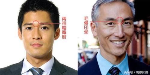 2,印堂广阔,鼻子外形好,财运从中青年开始