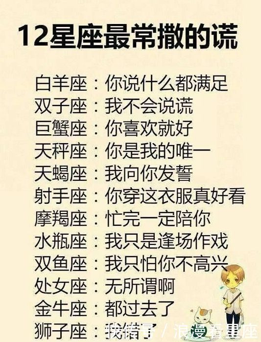 十二星座说这些话不可信,十二星座综合实力排行