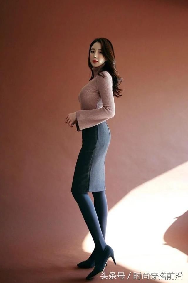 高挑身材秀雅时髦温柔可人,青春时尚美女秀傲人美姿,典雅魅力女人的