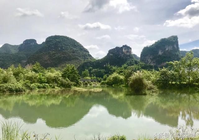 德保小西湖景区处在鉴河流域之中,滔滔的鉴水河流过无