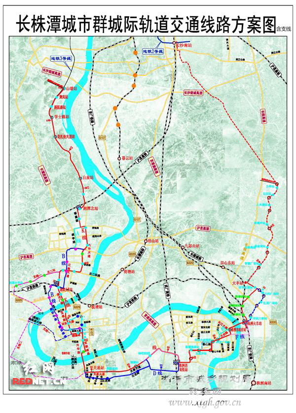 长株潭磁浮交通线湘潭段选线方案公示