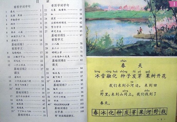 回忆满满,80年代一年级语文课本,这些课文你还记得吗