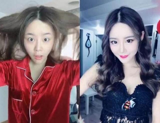 抖音小姐姐化妆前后对比照,看完这些"照骗",你还想网恋吗?